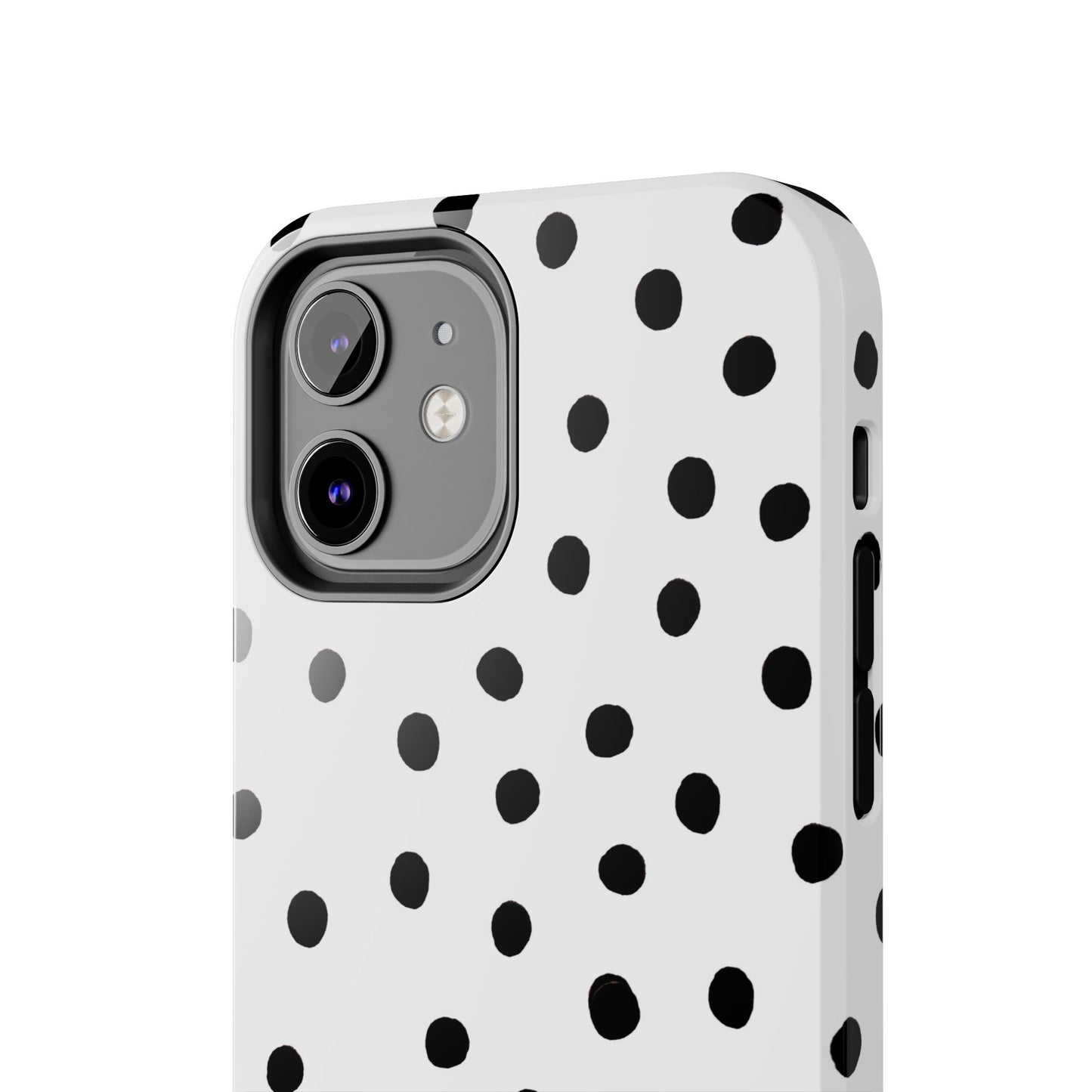 Dot White / Black Phone Case