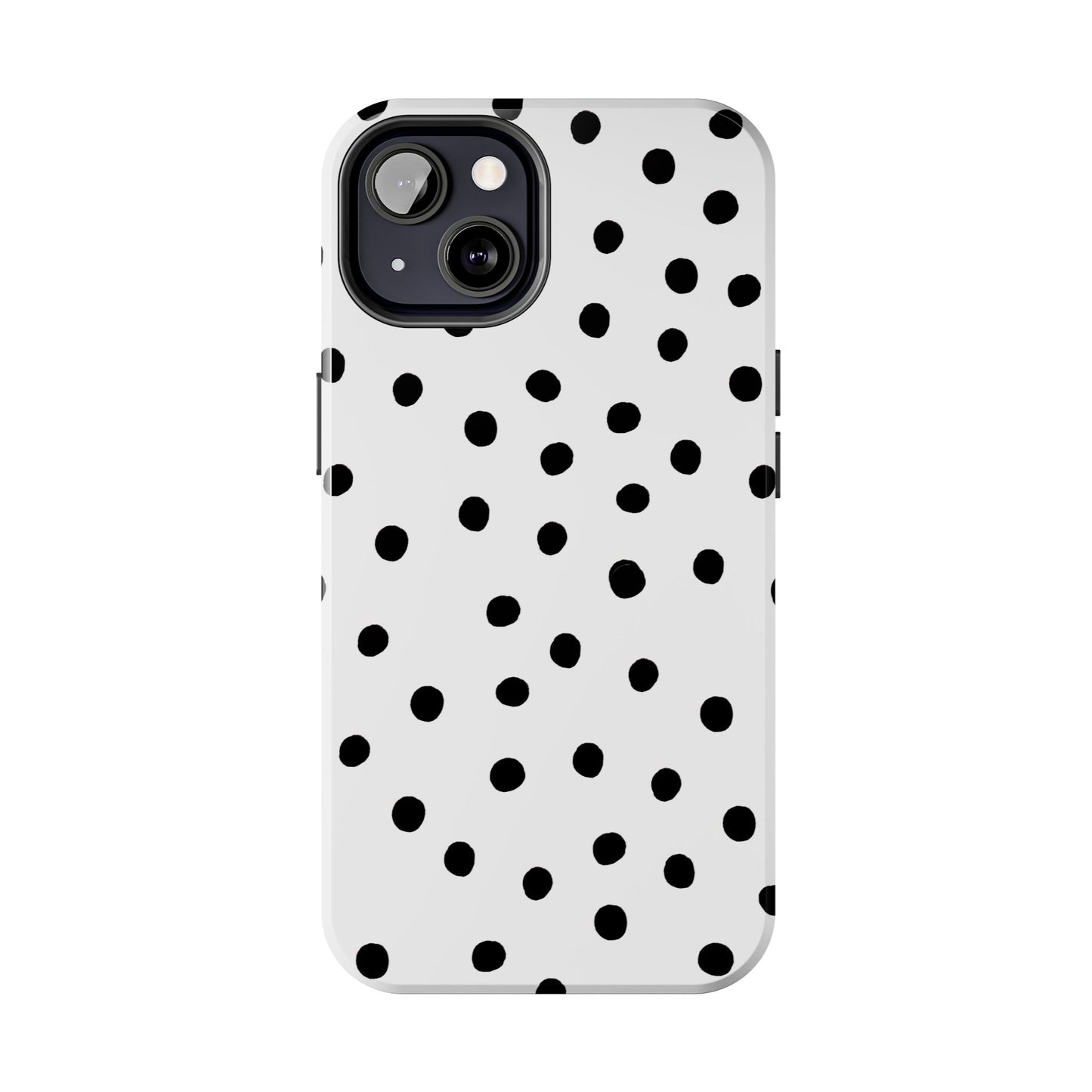 Dot White / Black Phone Case