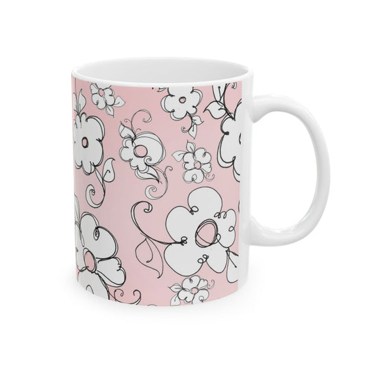 Lady Flowers Pink Sky Cup