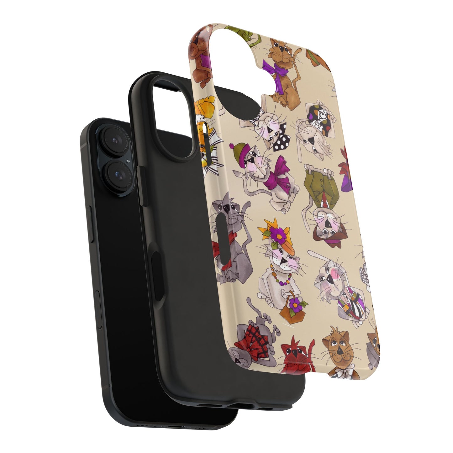 Spice Cats Tossed Muslin Phone Case