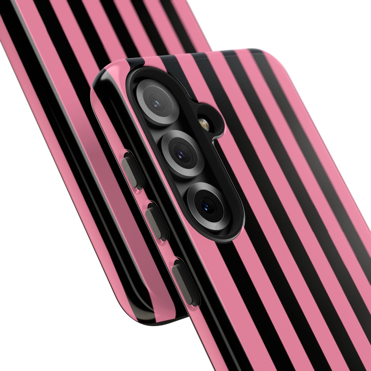 Vertical Stripe Pink / Black Phone Case