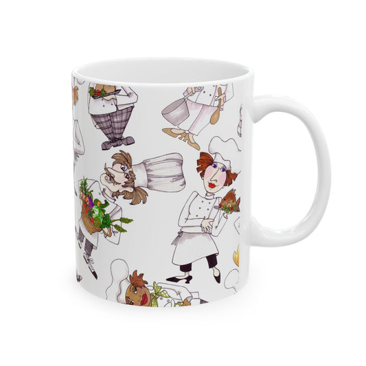 Tossed Chefs White Cup