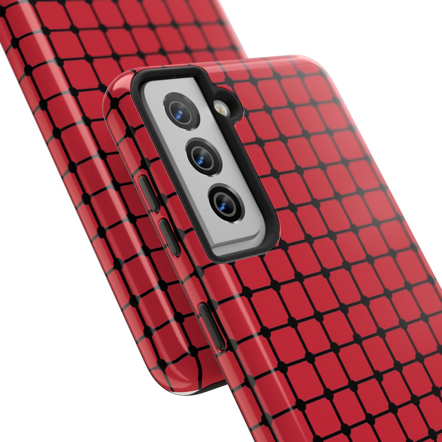 Dot Grid Red / Black Phone Case