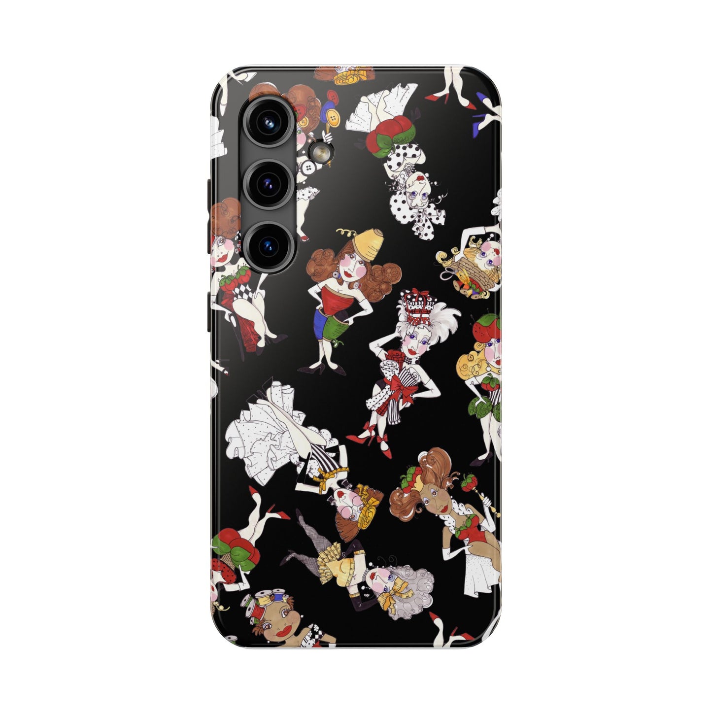 Sew Tossed Black Phone Case