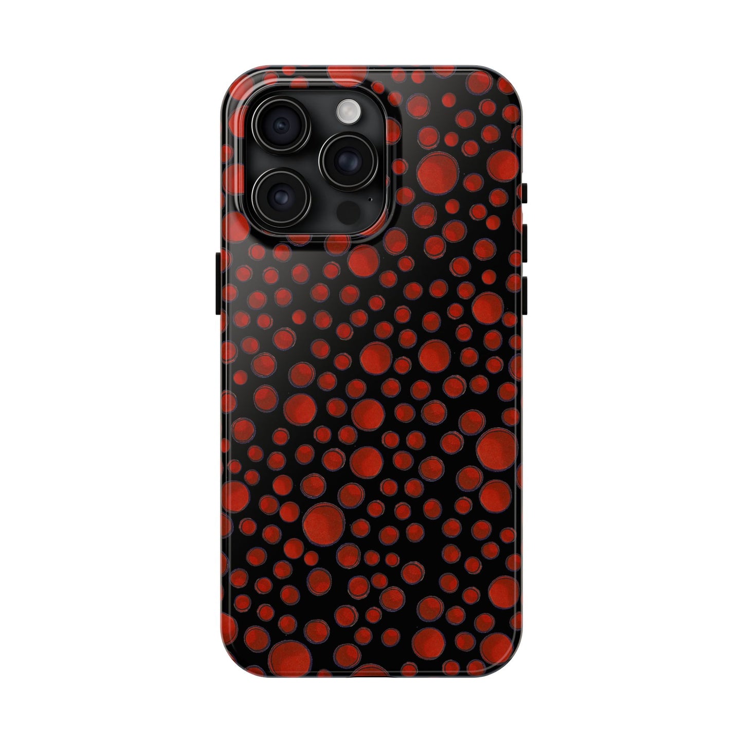 Dot Assortment Black / Red Phone Case