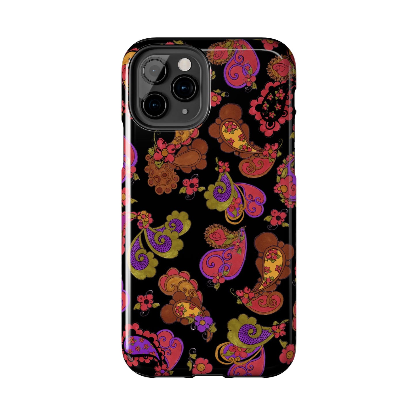 Posie Paisley Black Phone Case