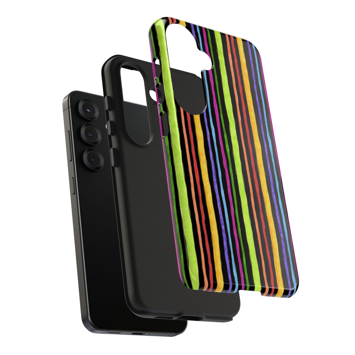 Stripe Fancy Black Phone Case