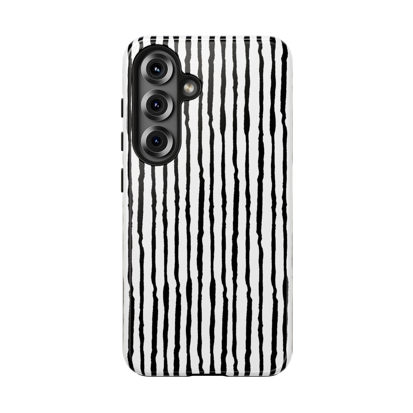 Sorta Stripe White / Black Phone Case