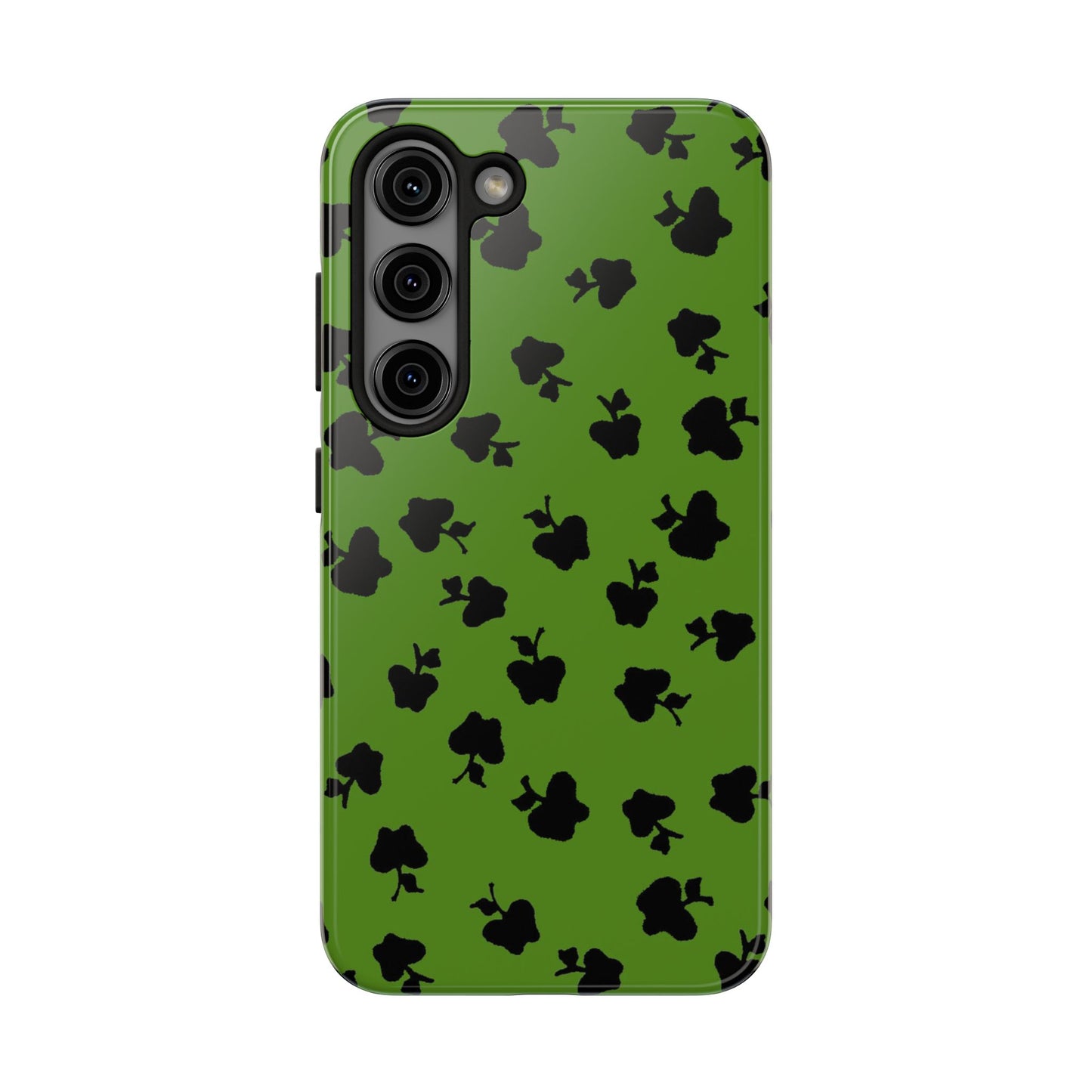Happy Apples Green / Black Phone Case