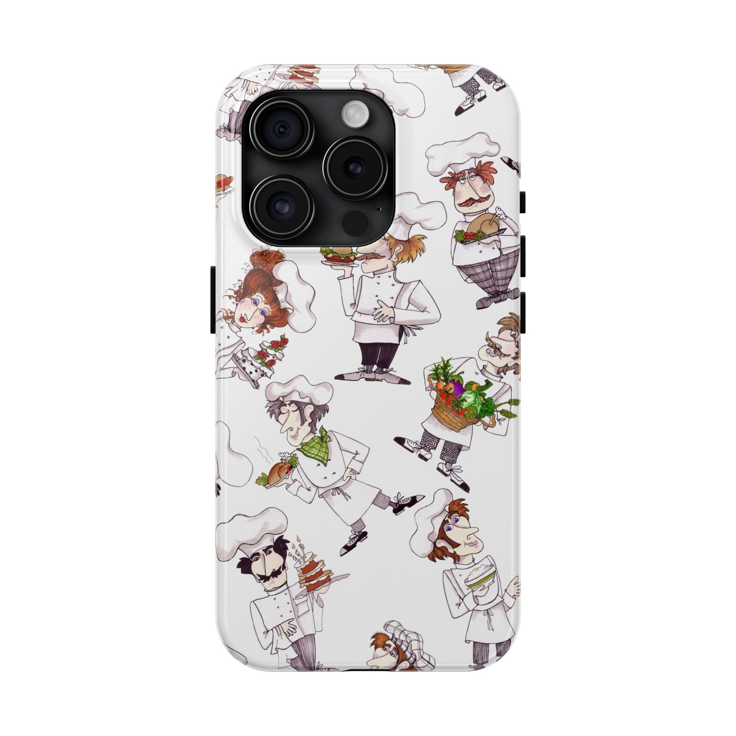Tossed Chefs White Phone Case