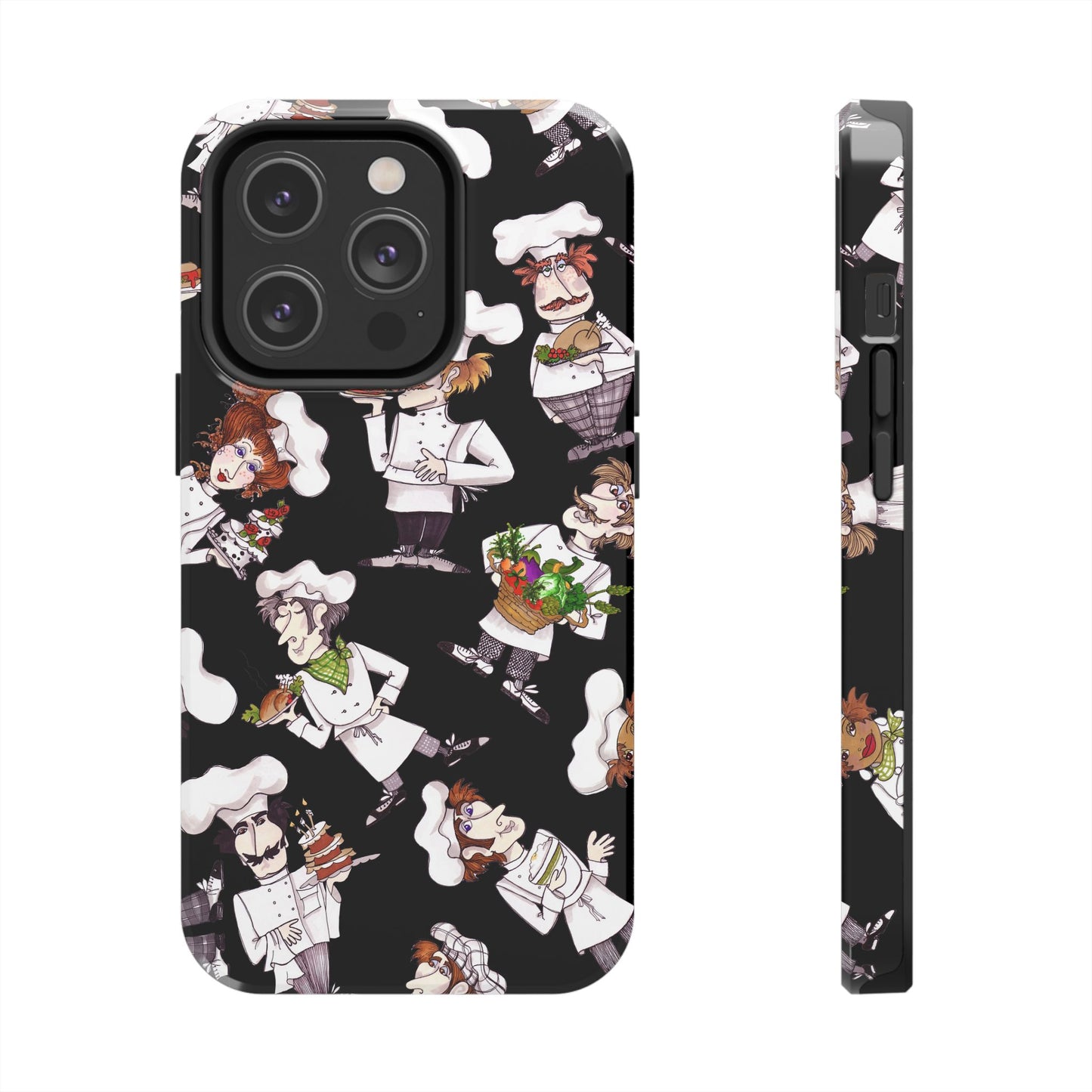 Tossed Chefs Black Phone Case