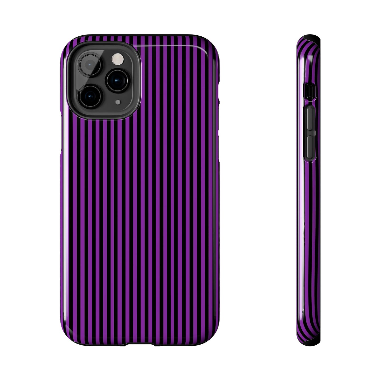 Stripe Purple / Black Phone Case