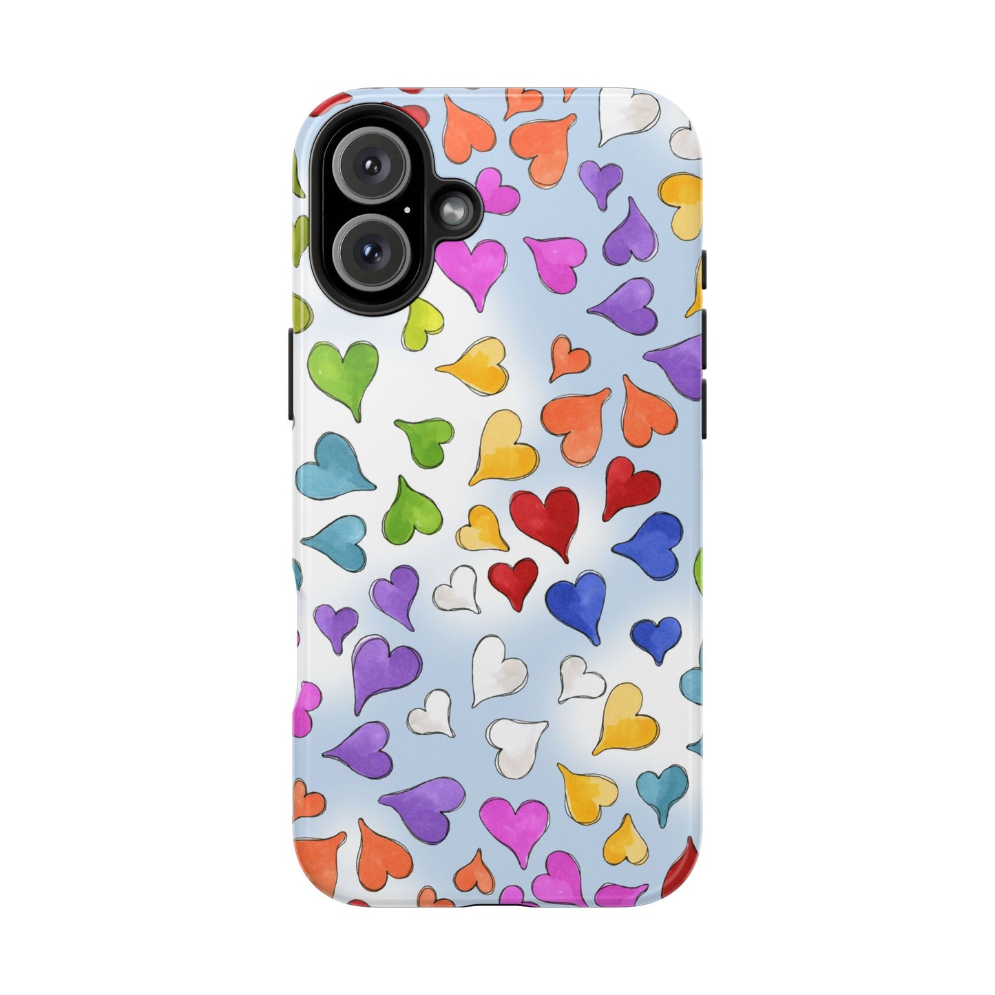 Happy Hearts Blue Sky Phone Case