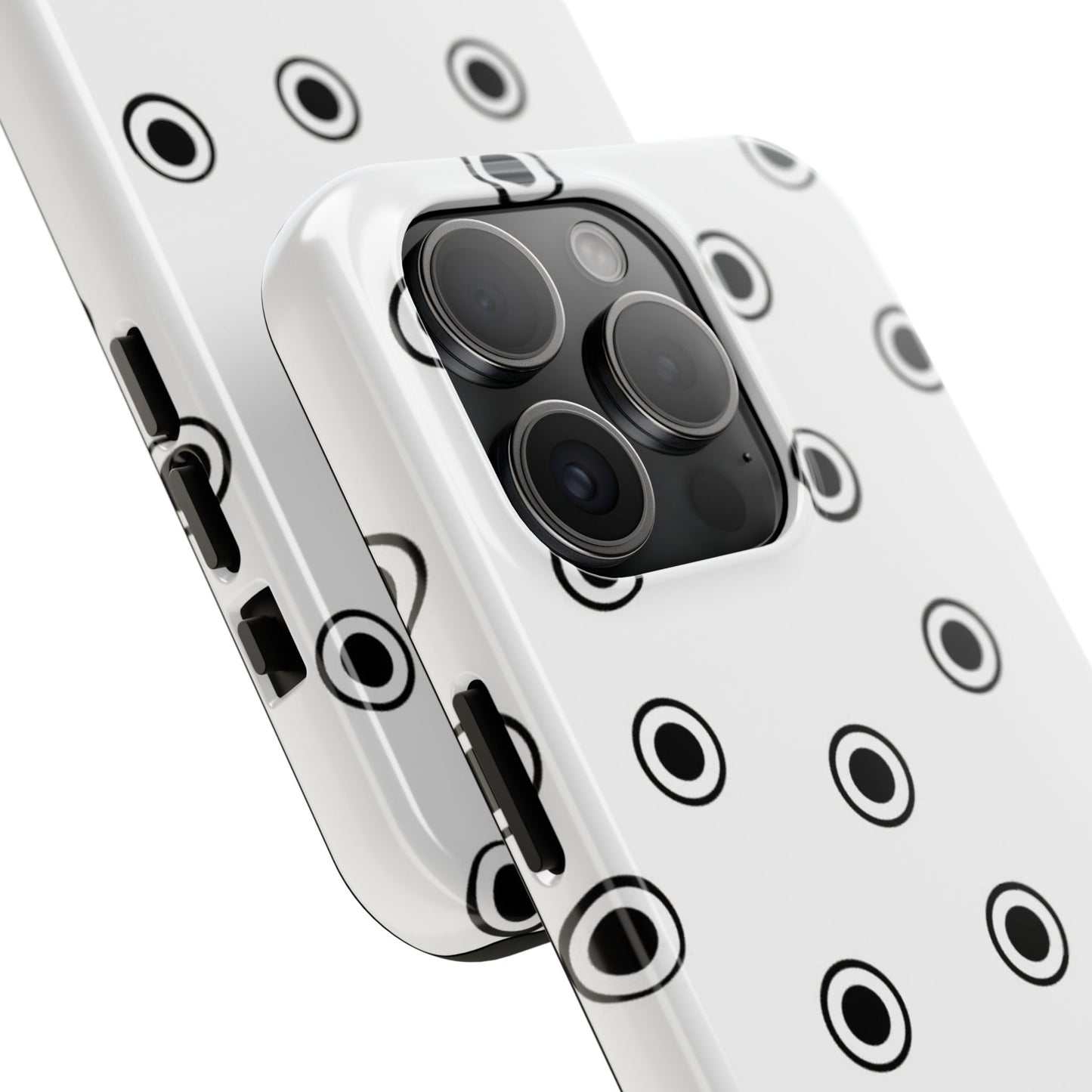 CD Dots White / Black Phone Case
