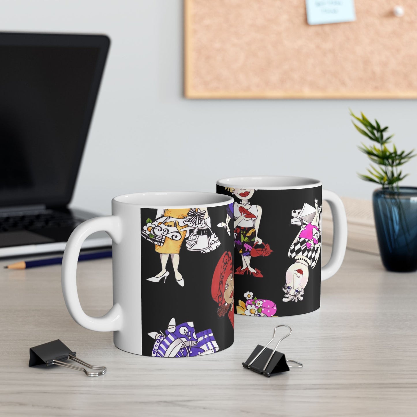 Gone Shopping Tossed Black Cup