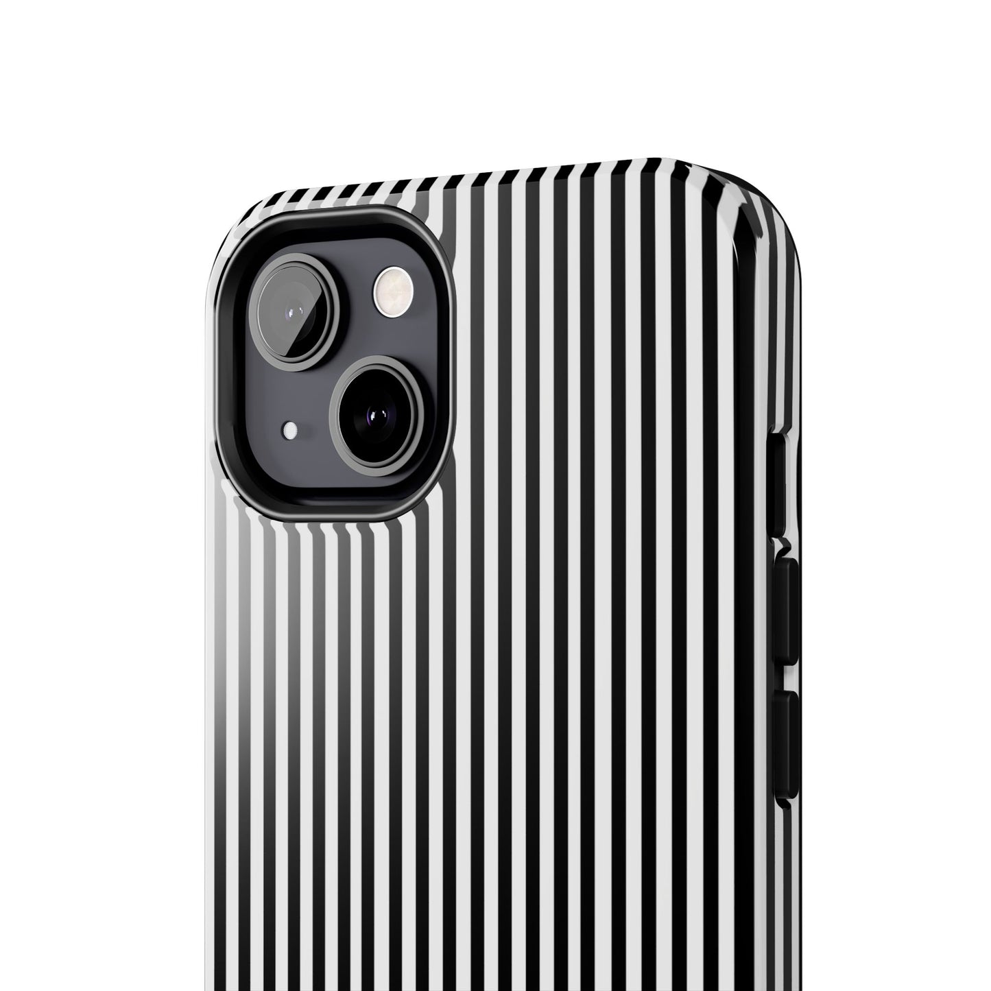 Stripe White / Black Phone Case