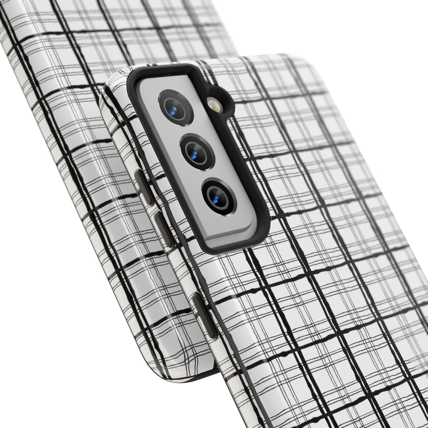 Sophistiplaid White / Black Phone Case