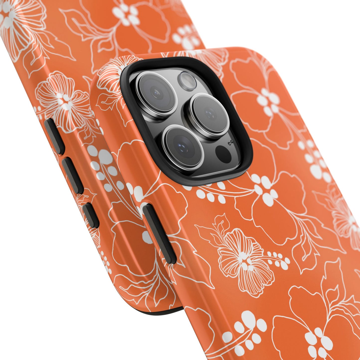 Lacey Hibiscus Coral Phone Case