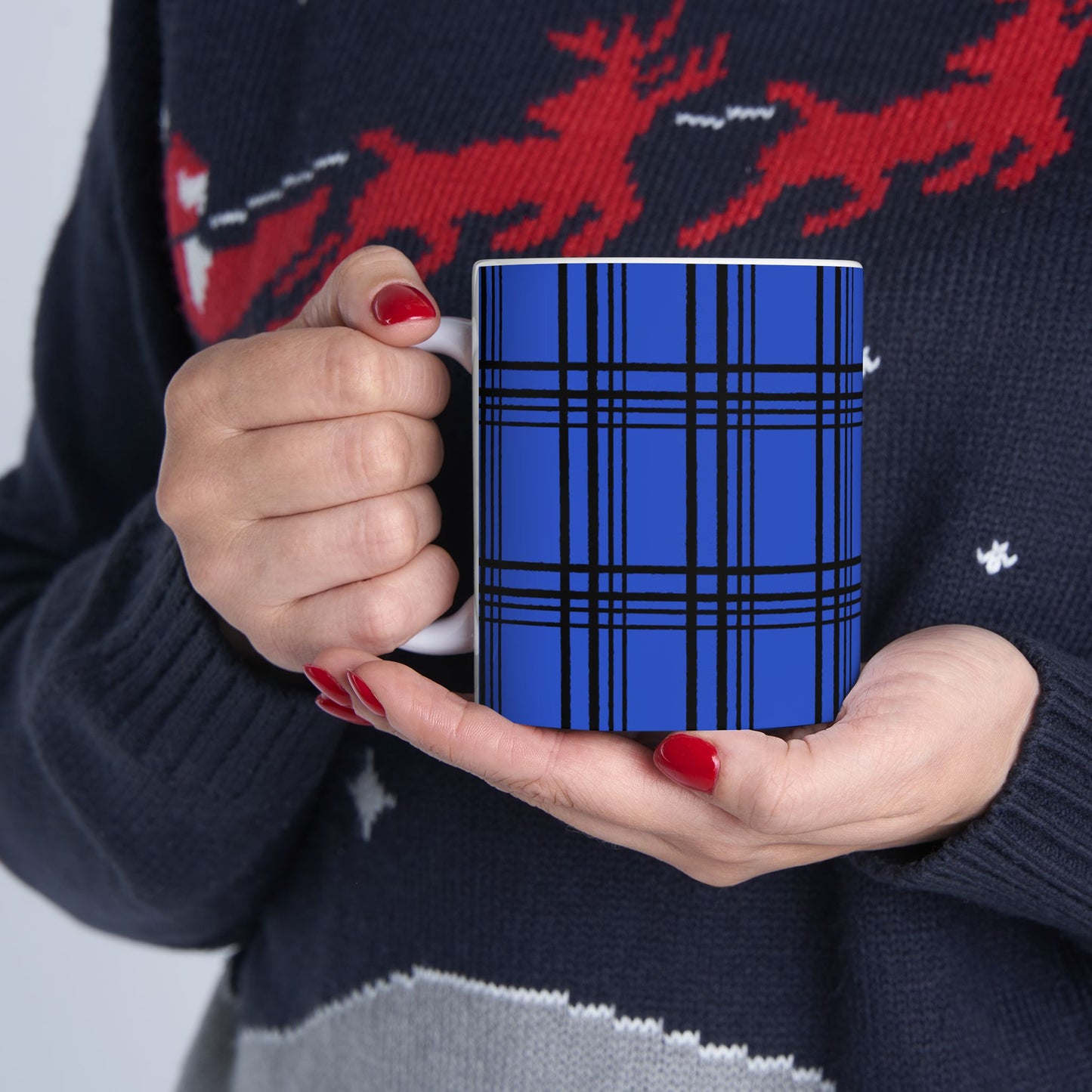 Glad Plaid Blue / Black Cup