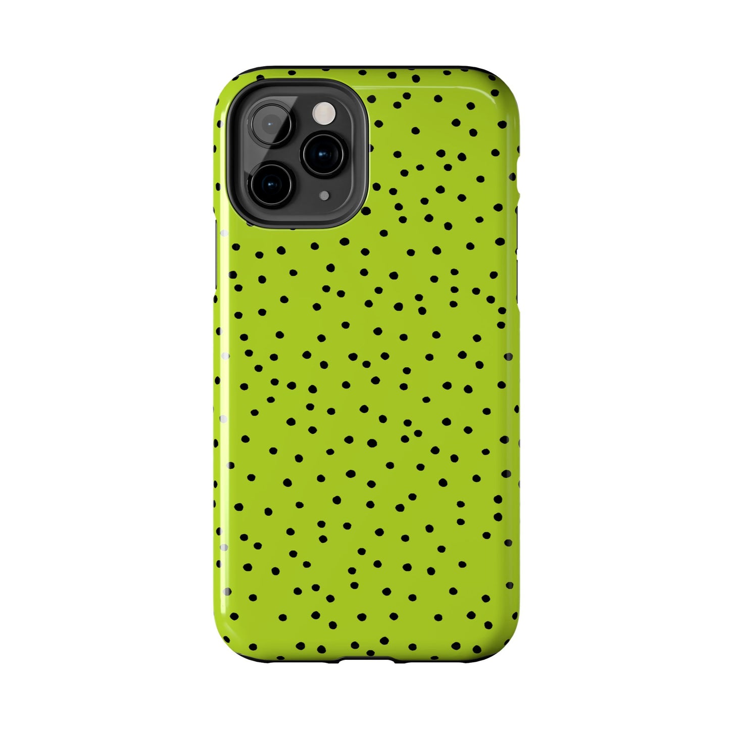 Dinky Dots Lime / Black Phone Case