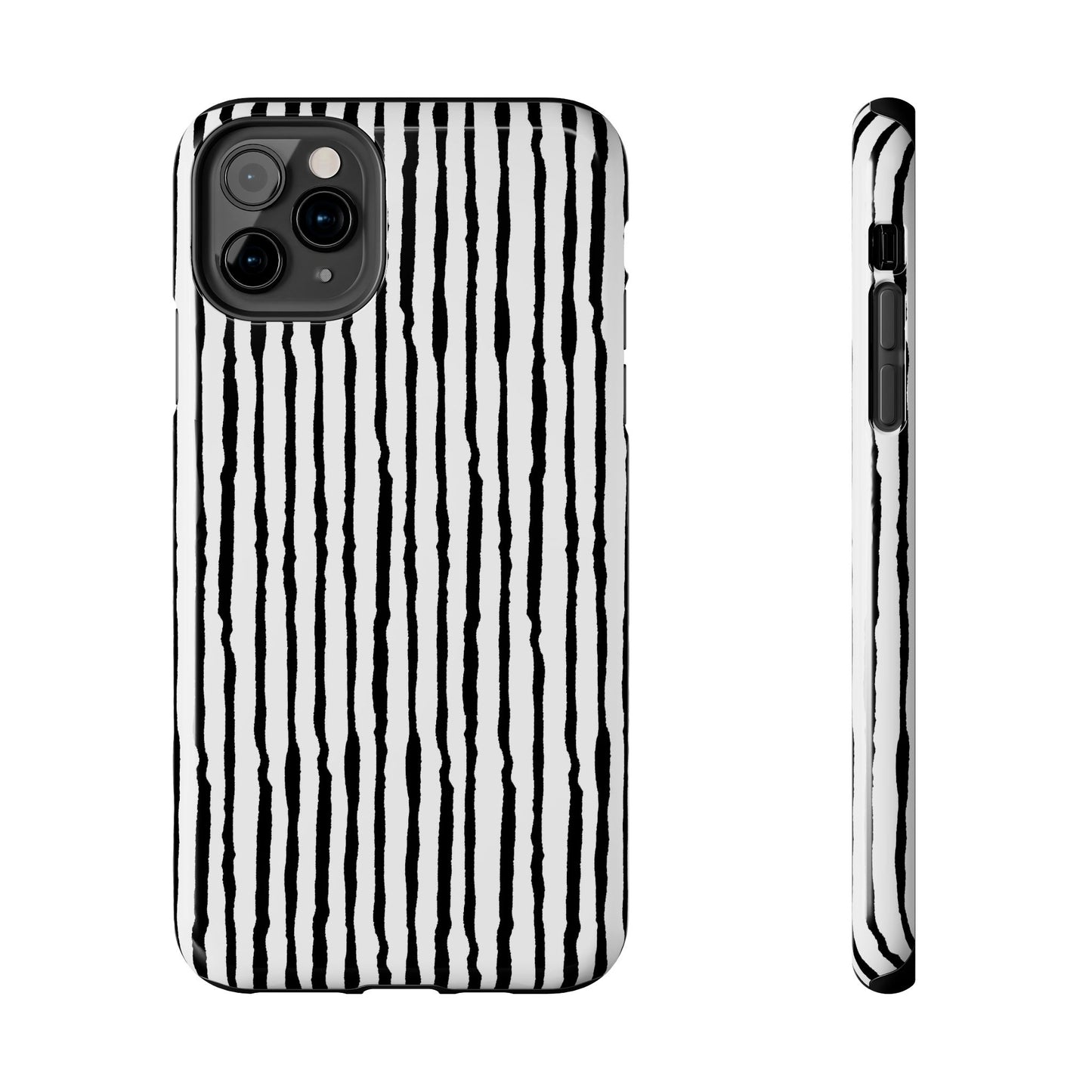 Sorta Stripe White / Black Phone Case