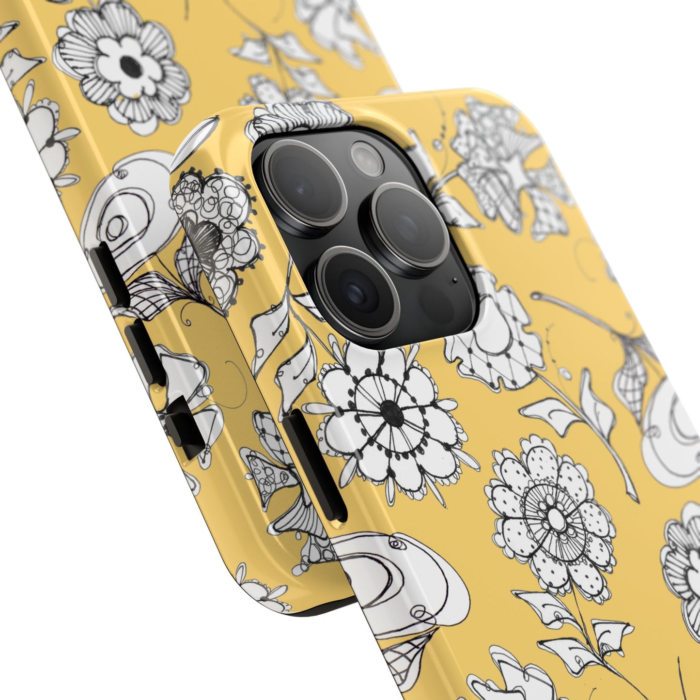 Paper Posies Yellow Phone Case