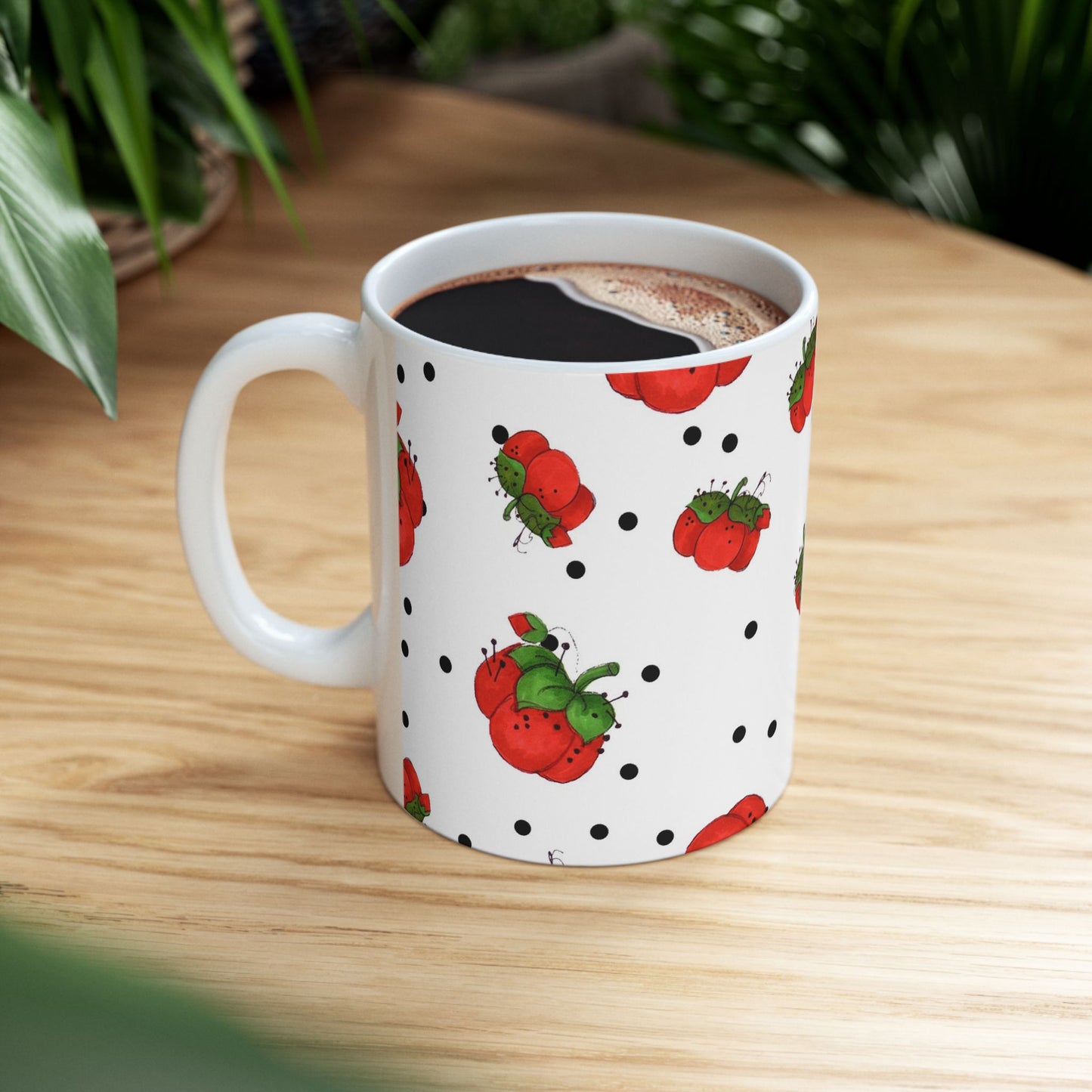 Pin Dots White Cup