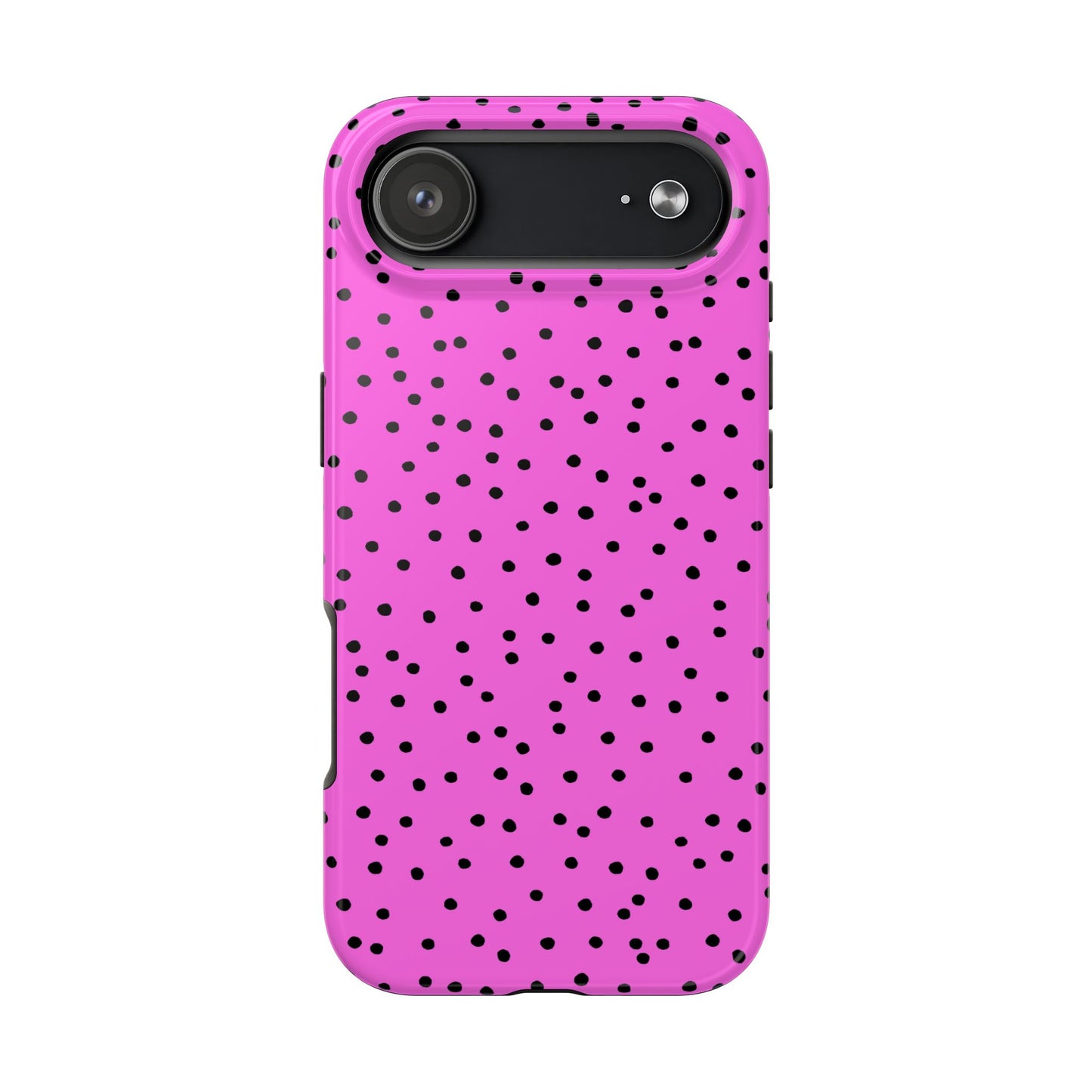 Dinky Dots Hot Pink / Black Phone Case