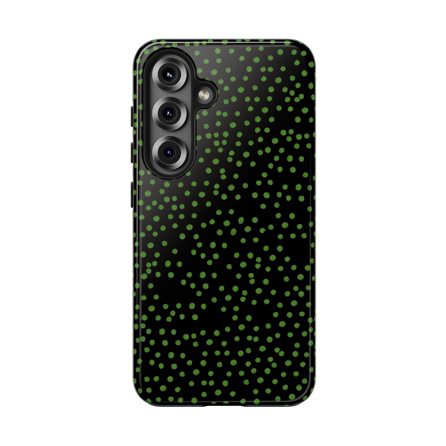 Dinky Dots Black / Green Phone Case