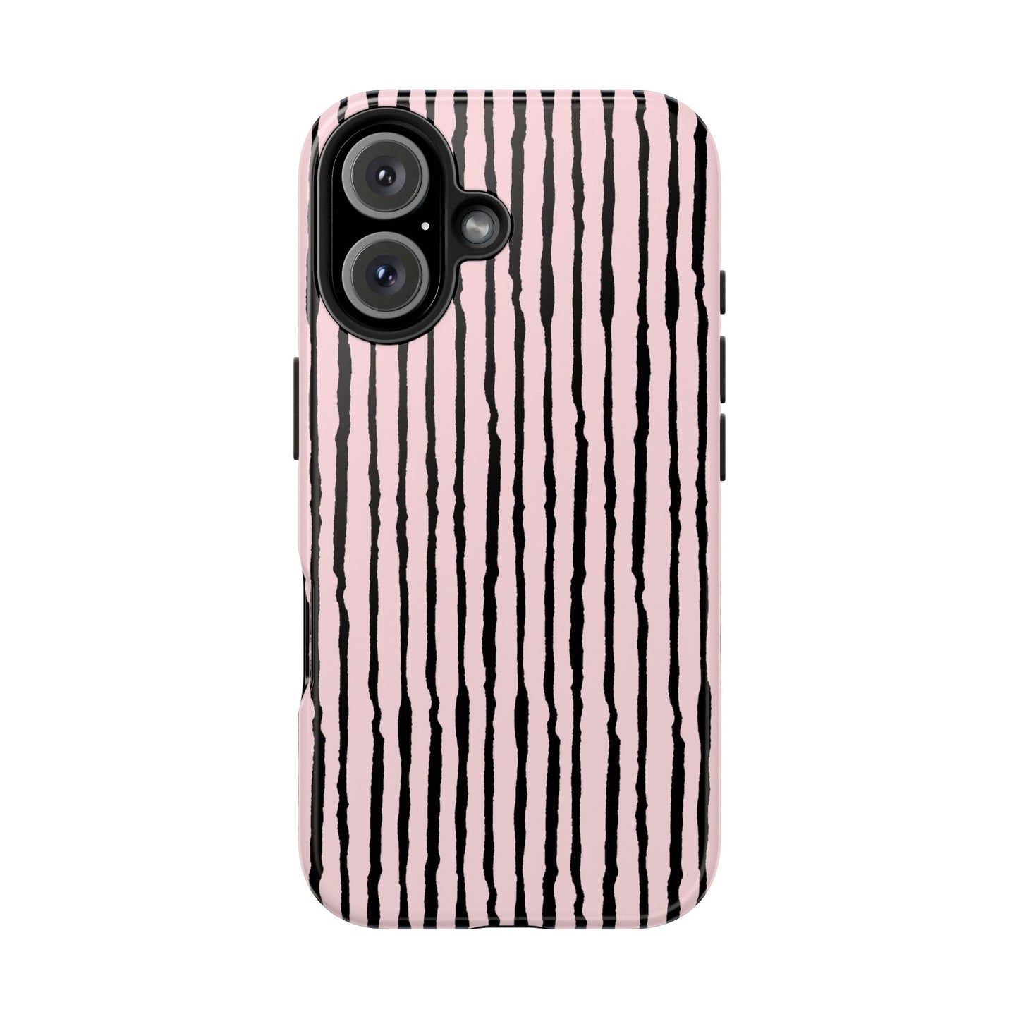 Sorta Stripe Light Pink / Black Phone Case