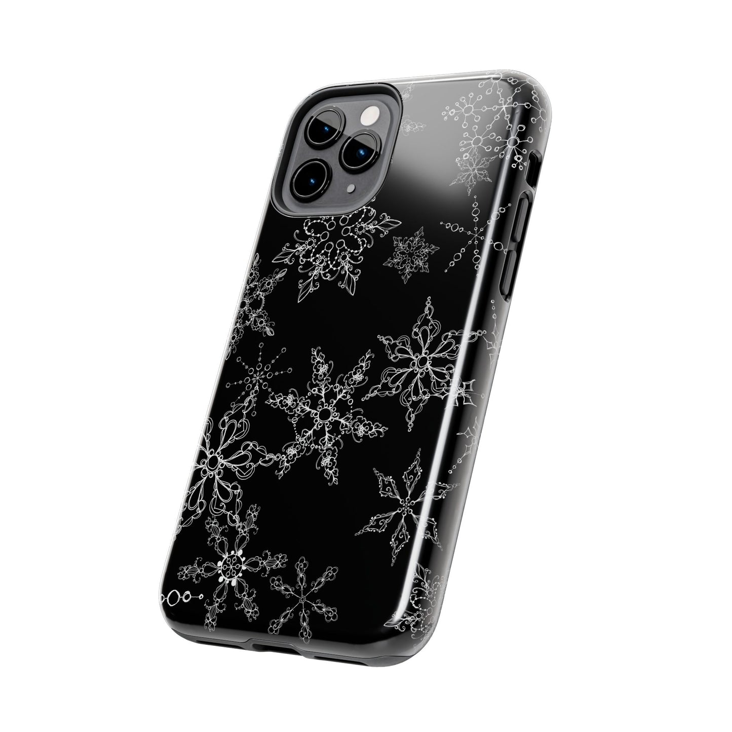 Random Flakes Black Phone Case