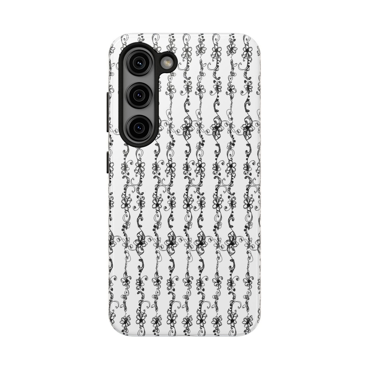 Flower Scroll Stripe Phone Case