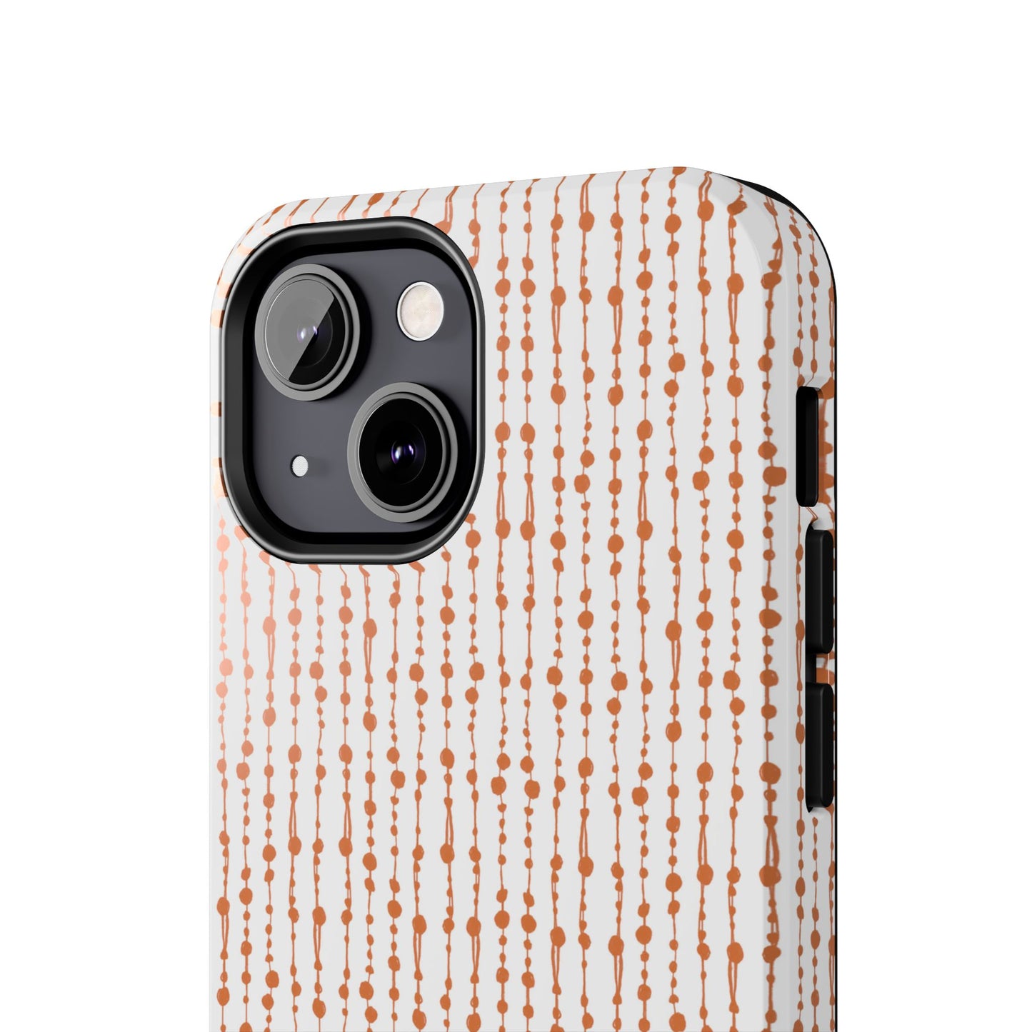 Beaded Curtain White / Bronze Phone Case