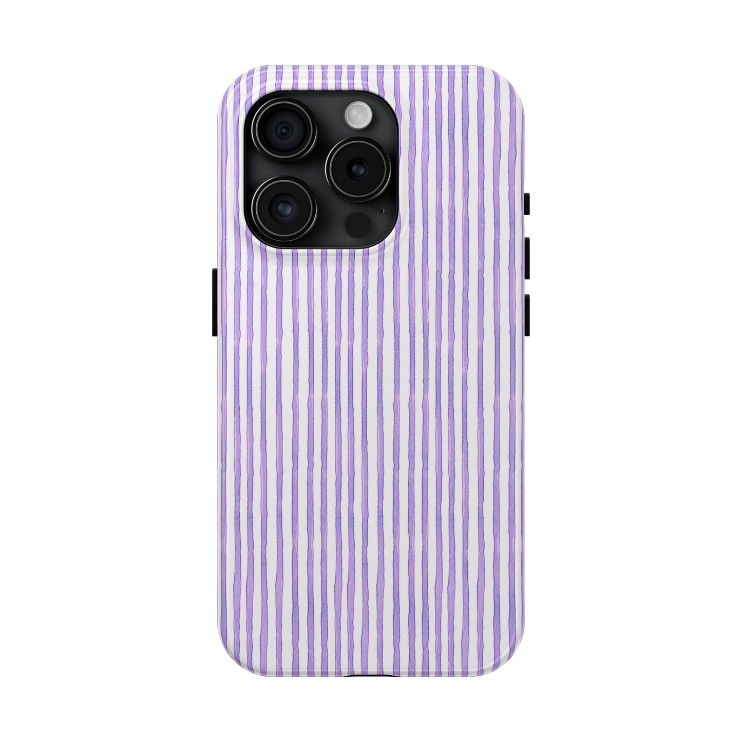 Candy Stripe White / Lilac Phone Case