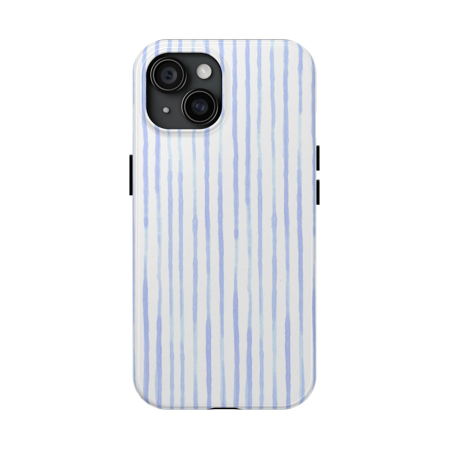 Happy Stripe White / Blue Phone Case