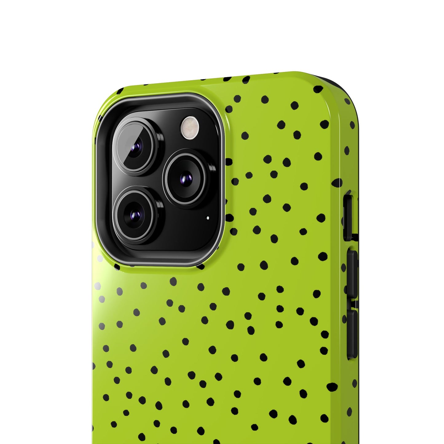 Dinky Dots Lime / Black Phone Case