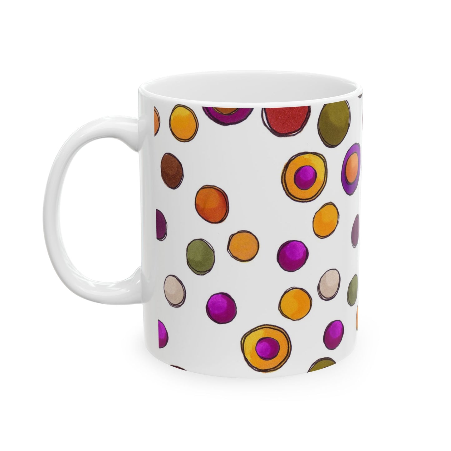 Sesame Dot White Cup