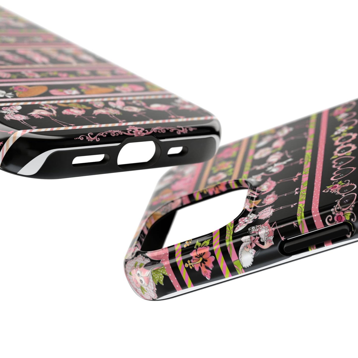 Flam Borders Black Phone Case