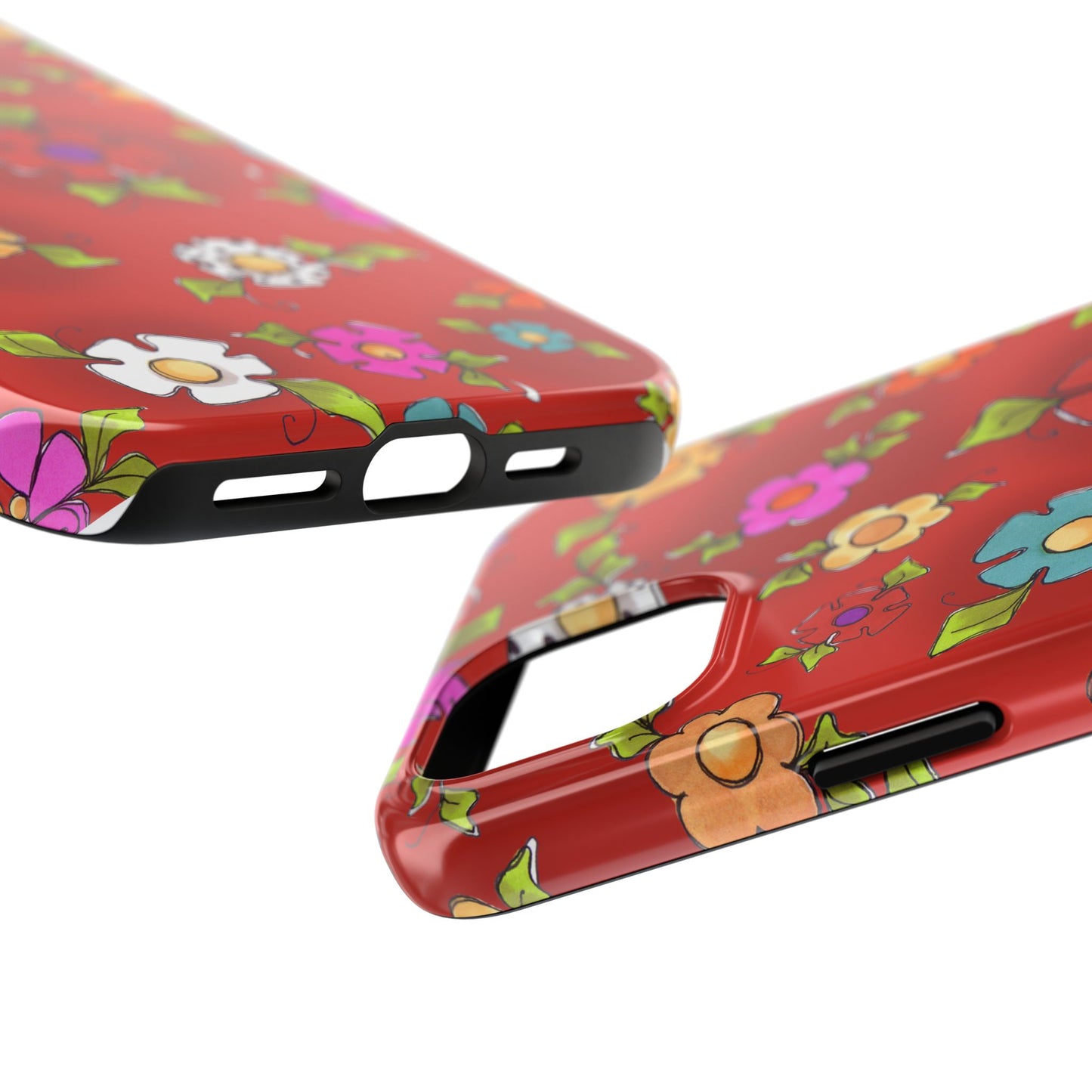 Happy Blooms Red Phone Case