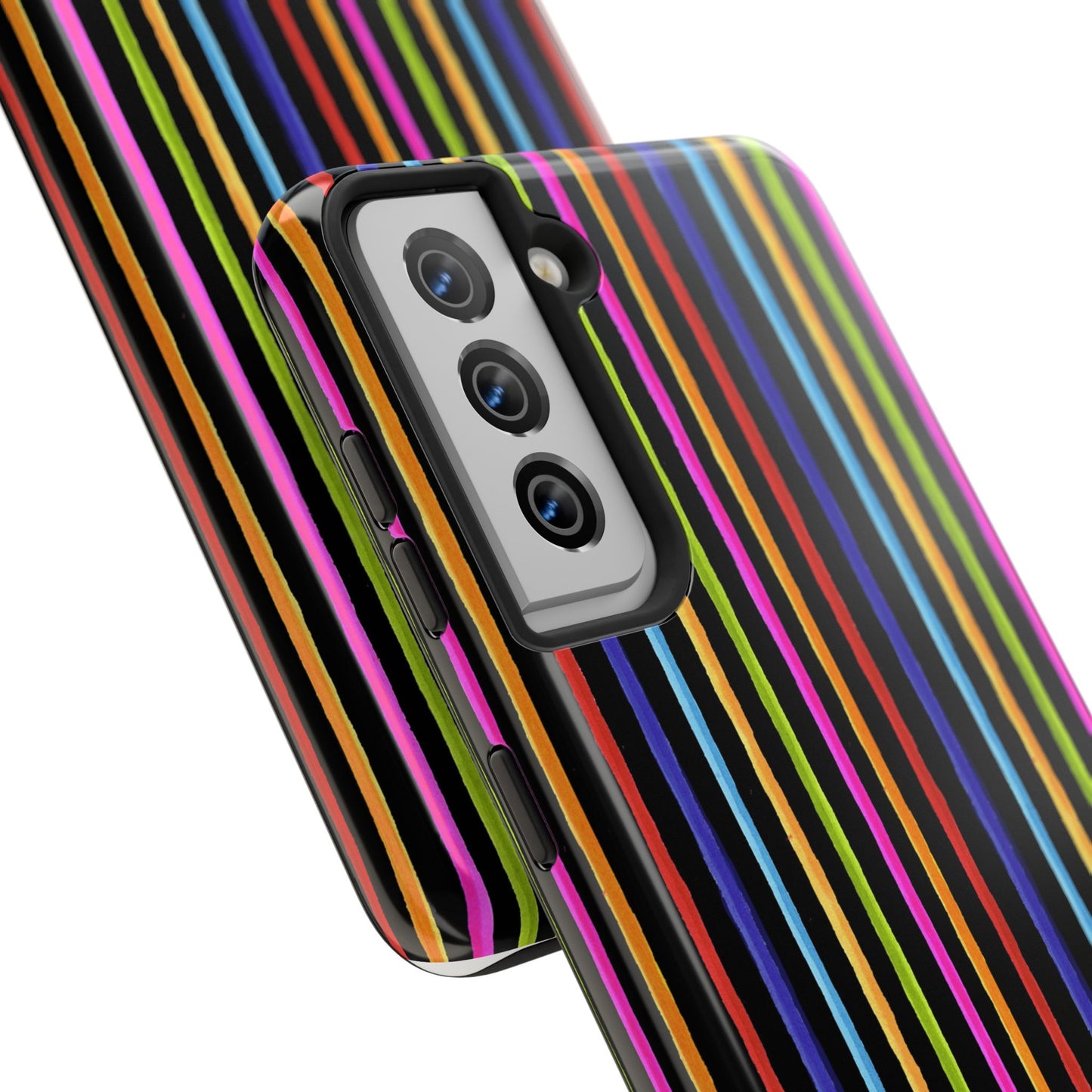 Happy Stripe Black Phone Case