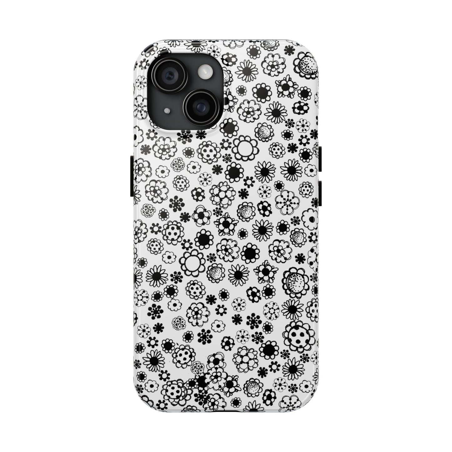 Posie Dots White / Black Phone Case