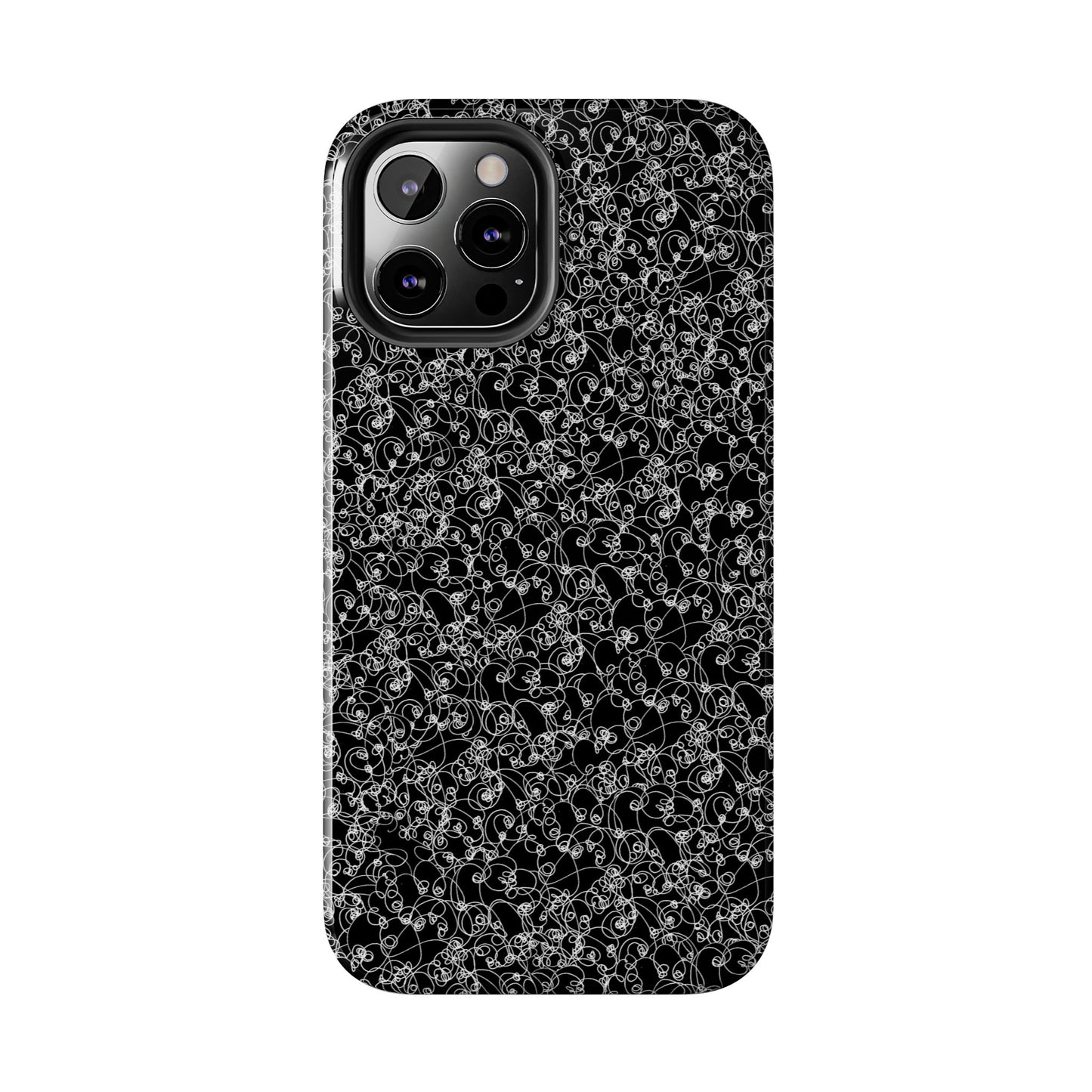 Scribble Black / White Phone Case