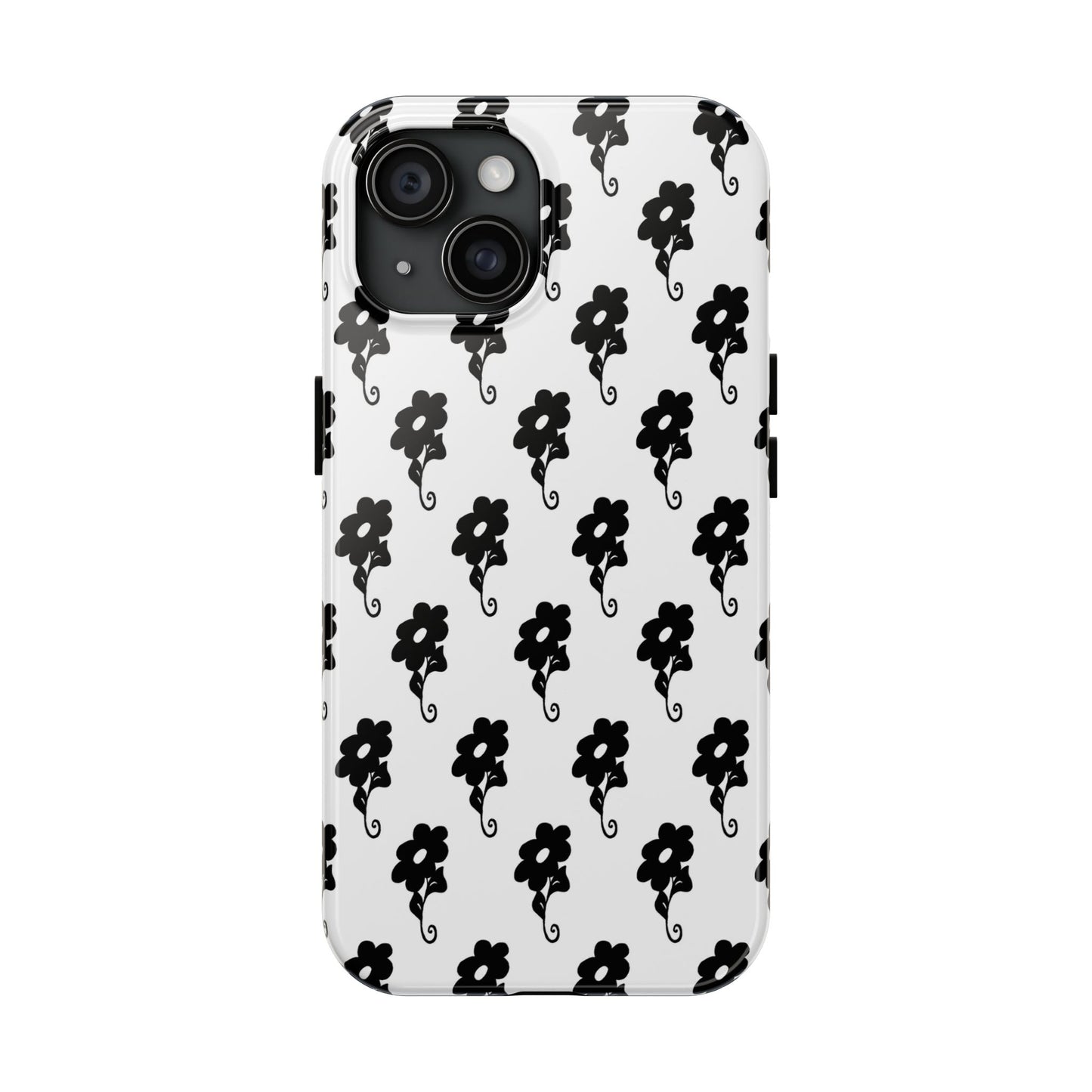 Flowers White / Black Phone Case