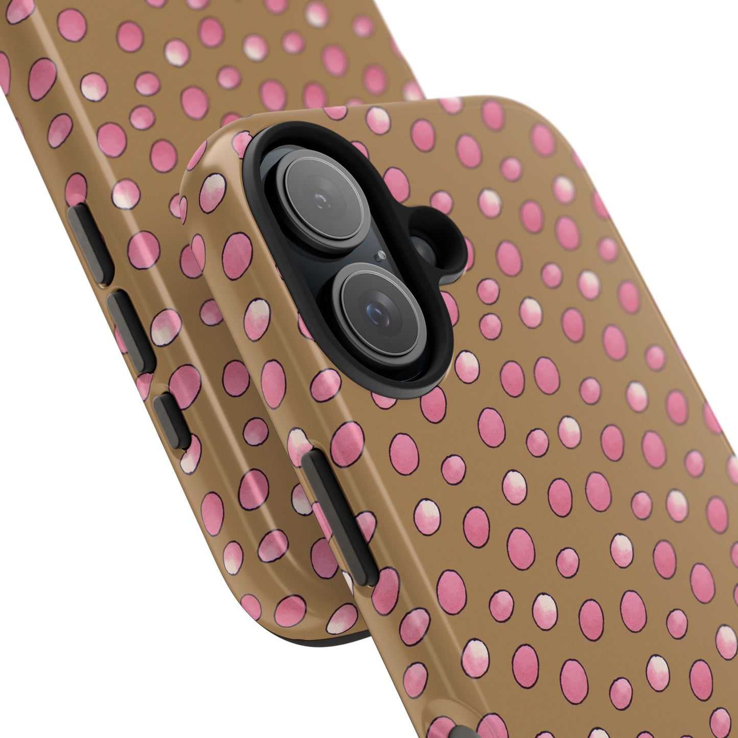 Egg Dots Chocolate / Pink Phone Case
