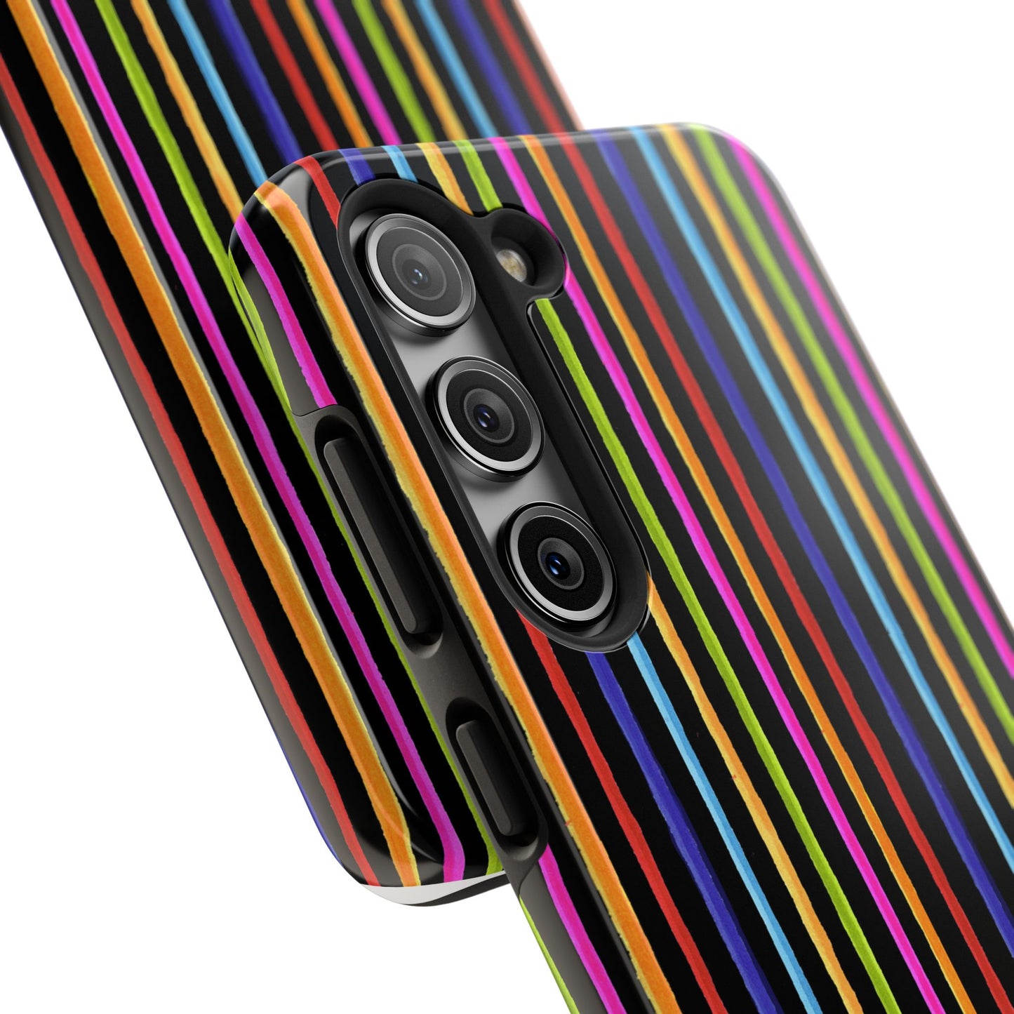 Happy Stripe Black Phone Case