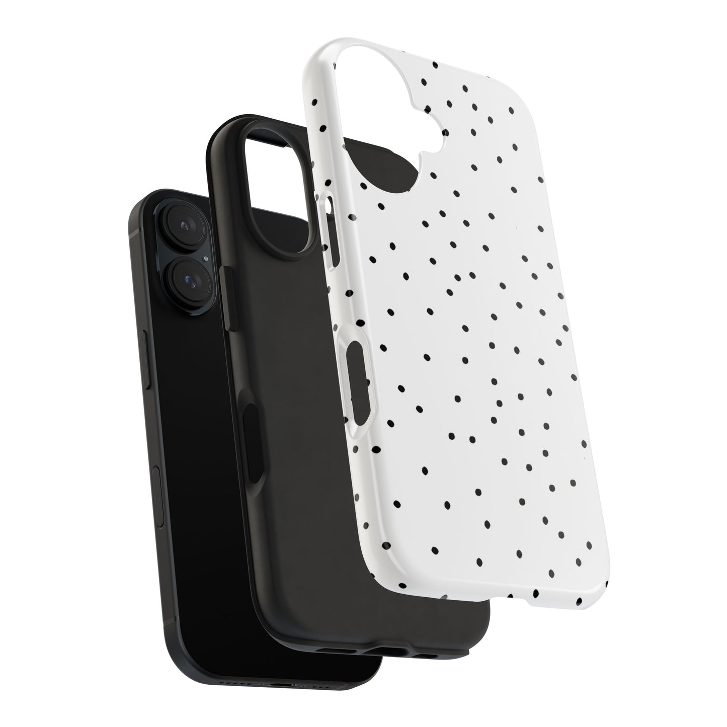 Space Dots White / Black Phone Case
