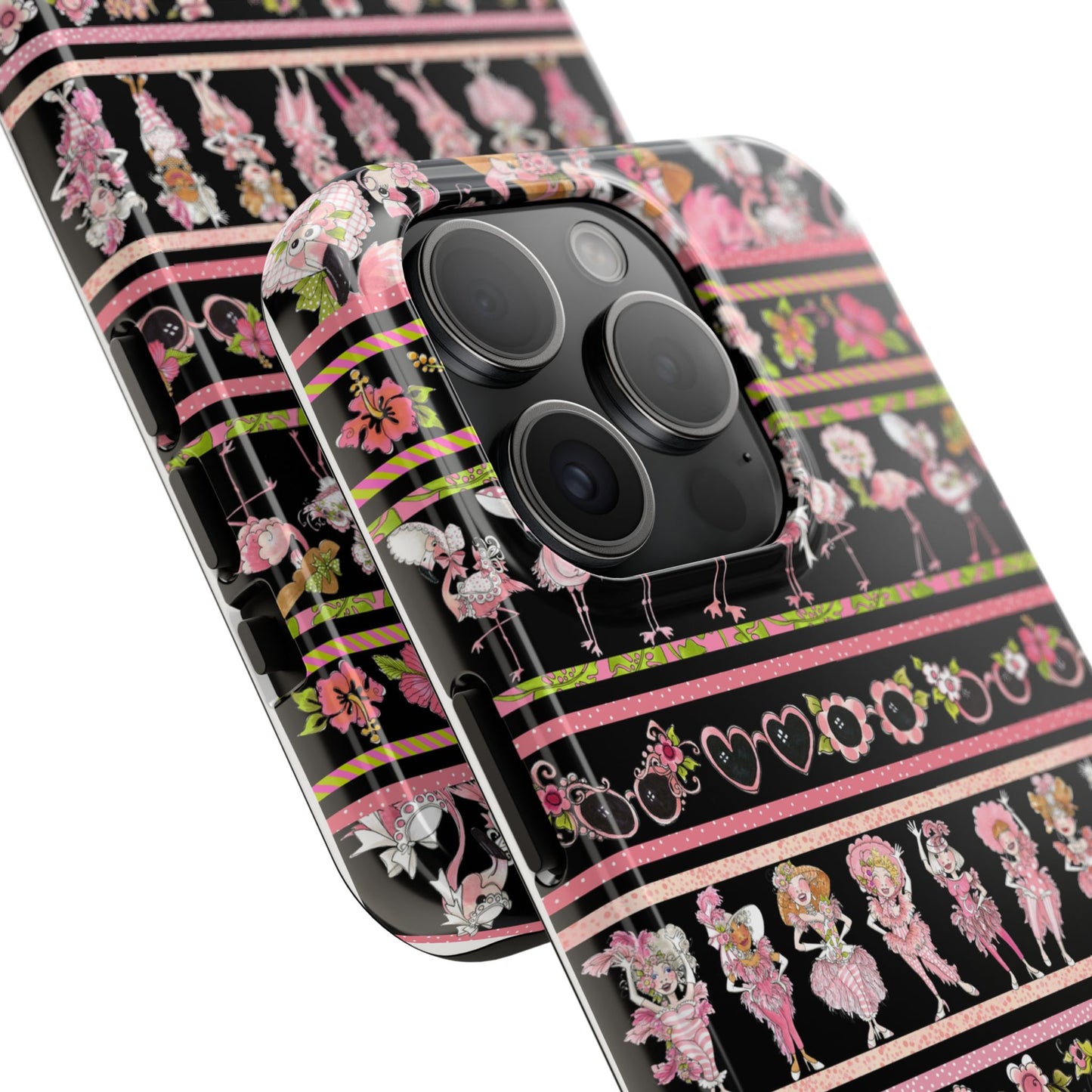 Flam Borders Black Phone Case