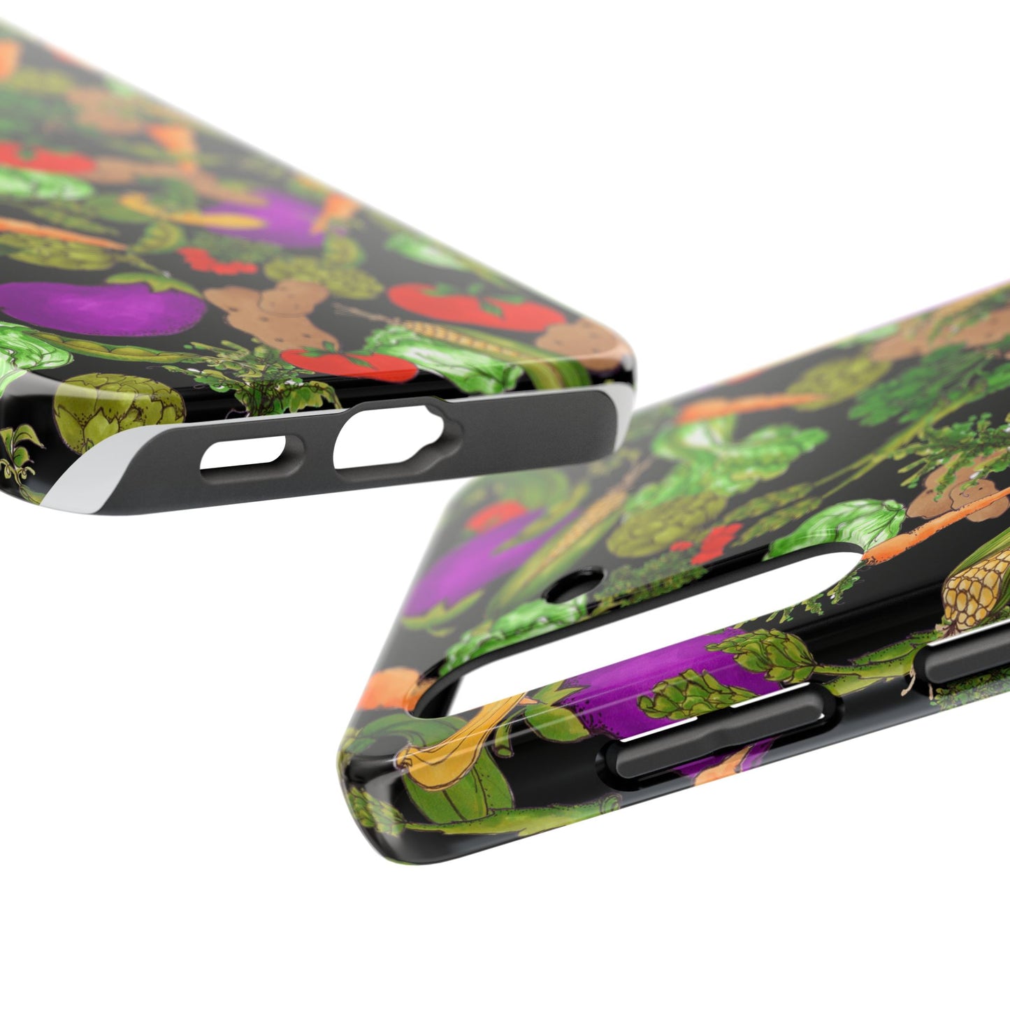 Veggie Jungle Black Phone Case