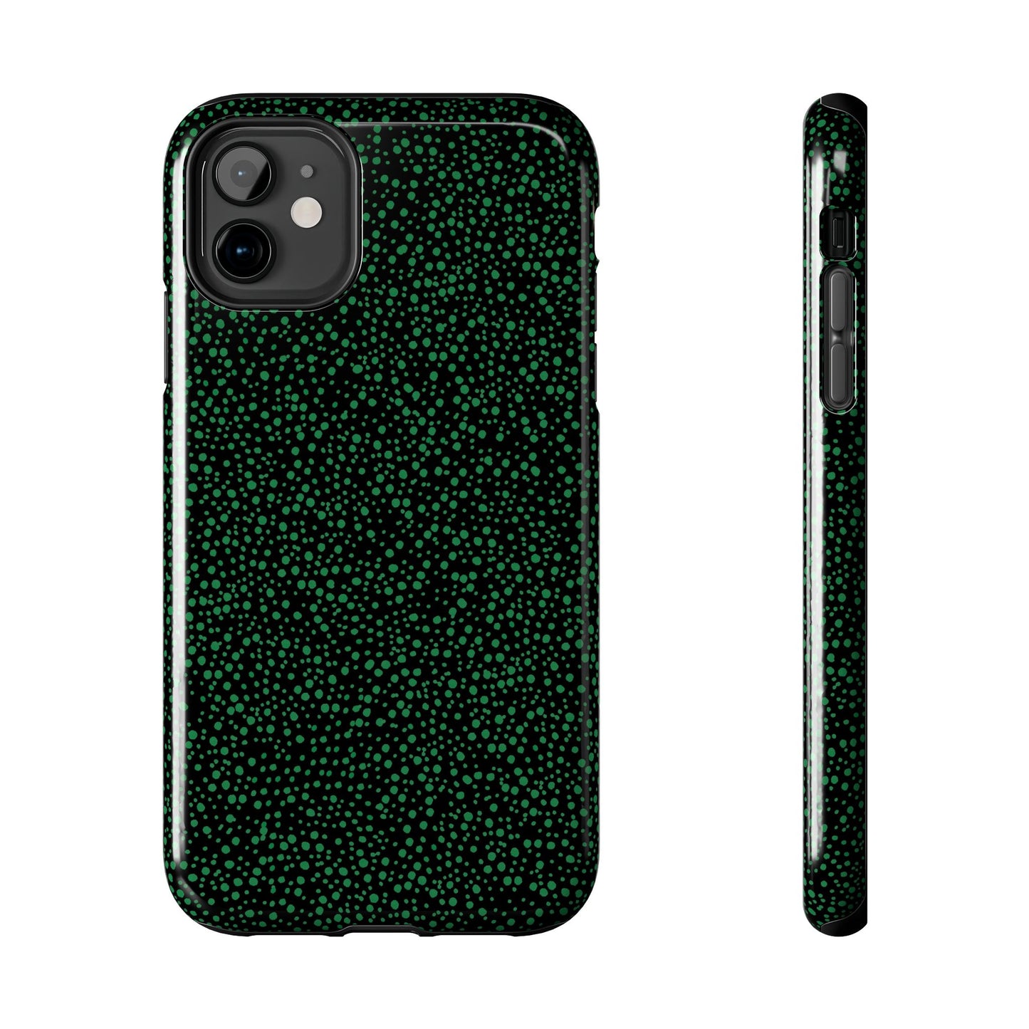 Confetti Black / Green Phone Case