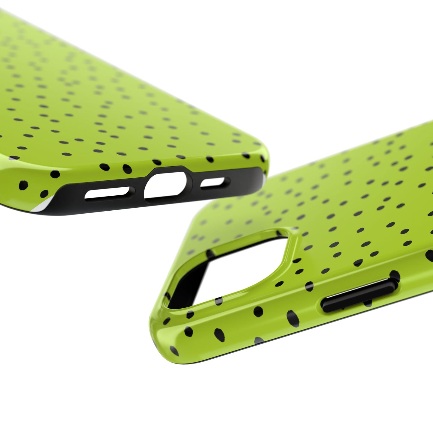 Dinky Dots Lime / Black Phone Case